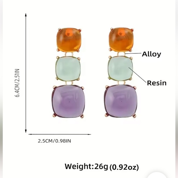 Multicolor earrings - Picture 2 of 4